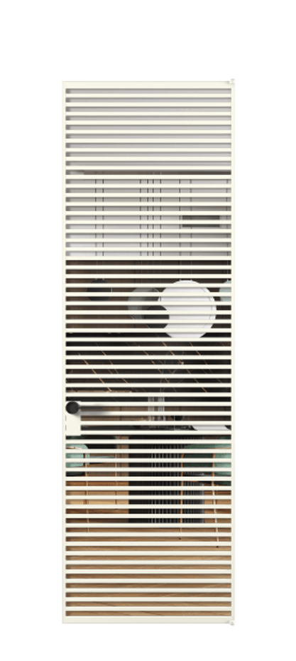 Алюминиевая дверь АЛПЛ040.07 Алюминий жемчужный Прозрачное стекло "Crystal Vision", калёное Цена 238670  | Volhovec