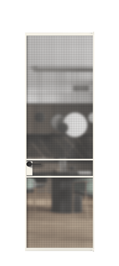 Алюминиевая дверь АЛПЛ040.02 Алюминий пудровый белый  Цена 130370  | Volhovec