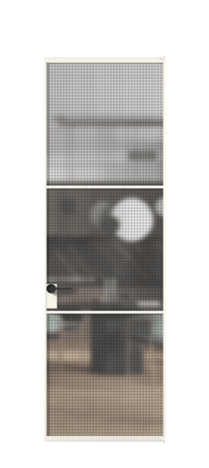 Алюминиевая дверь АЛПЛ040.03 Алюминий пудровый белый  Цена 130370  | Volhovec