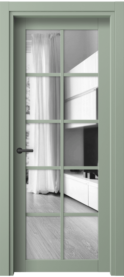 Межкомнатная дверь Neo 2106 ПЭТ светло-оливковый Двустороннее зеркало, триплекс Цена 254920 AMD | Volhovec