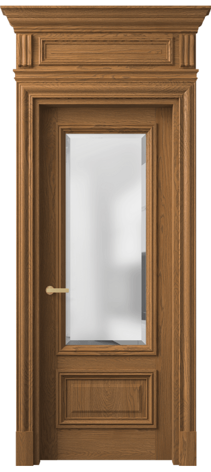 Межкомнатная дверь Antique 7306 Дуб пряный матовый Сатинированное стекло с фацетом Цена 266349 ₽ | Volhovec