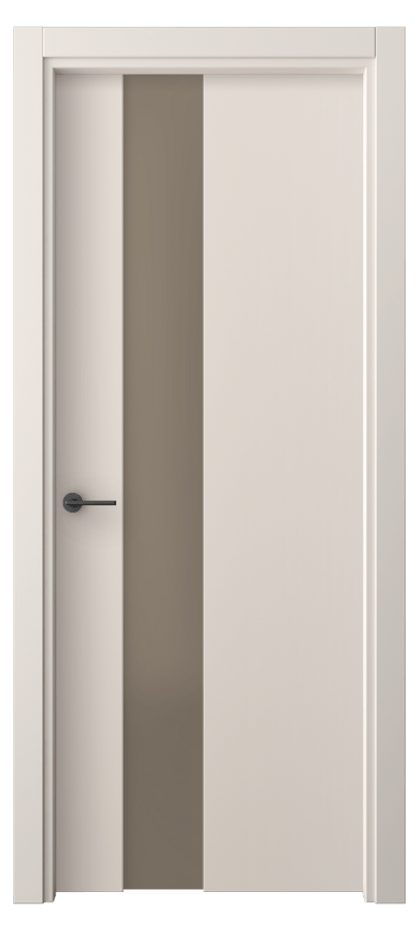 Межкомнатная дверь Freedom 4224 ПЭТ пудровый бежевый Сатинированное бронзовое стекло, триплекс Цена 259600 AMD | Volhovec