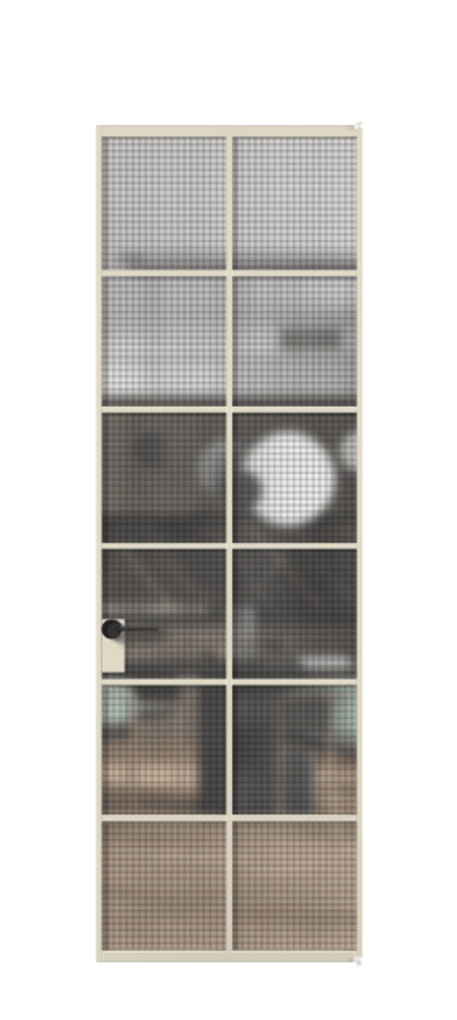 Алюминиевая дверь АЛПЛ040.05 Алюминий бежево-серый  Цена 134930  | Volhovec