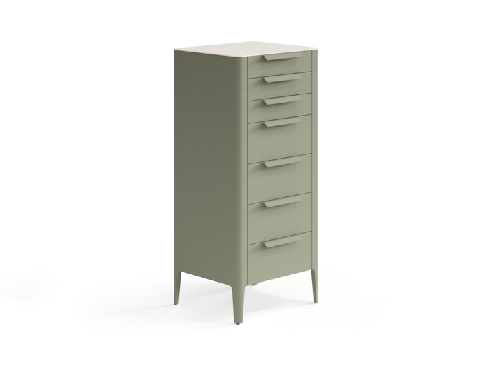 Мебель Комод Piega 7 ящиков. Цвет Матовый оливковый тёмный. Материал Гладкая эмаль. Коллекция Комод Piega 7 ящиков. Фото. Мебель Комод Piega 7 ящиков. Цвет Матовый оливковый тёмный. Материал Гладкая эмаль. Коллекция Комод Piega 7 ящиков. Картинка.