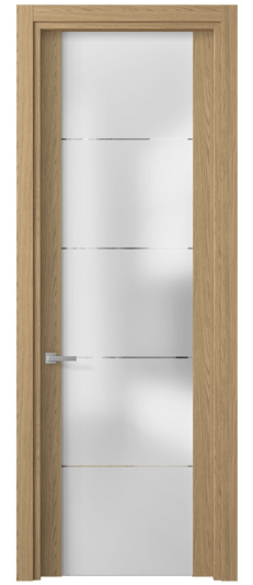 Дверь межкомнатная 4114 ЖМД ГРА. Цвет Жемчужный дуб. Материал Ламинатин. Коллекция Planum. Картинка.