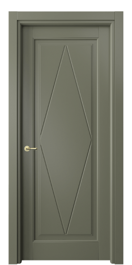 Дверь межкомнатная 6341 МОТ. Цвет Матовый оливковый тёмный. Материал Гладкая эмаль. Коллекция Тоскана Ромбо. Картинка.