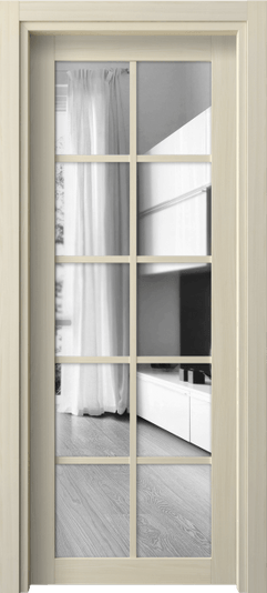 Дверь межкомнатная 2106 МОЯ ДВ ЗЕР. Цвет Молочный ясень. Материал Ciplex ламинатин. Коллекция Neo. Картинка.