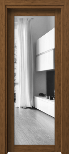 Дверь межкомнатная 2102 ЛОР ДВ ЗЕР. Цвет Лесной орех. Материал Ламинатин. Коллекция Neo. Картинка.