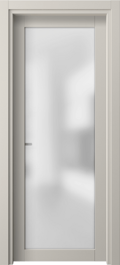 Дверь межкомнатная 2102 ПЭСС САТ. Цвет ПЭТ светло-серый. Материал ПЭТ. Коллекция Neo. Картинка.
