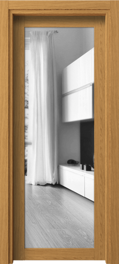 Дверь межкомнатная 2102 ВНД ДВ ЗЕР. Цвет Ванильный дуб. Материал Ламинатин. Коллекция Neo. Картинка.