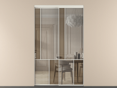 Перегородка Mosaic внутри проёма 2 створки