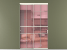 Перегородка Formato внутри проёма 2 створки