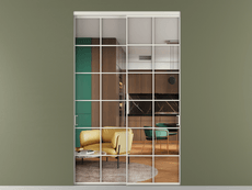 Перегородка Formato внутри проёма 2 створки