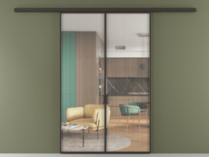 Перегородка Formato вдоль стены 2 створки