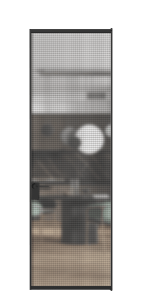 Дверь межкомнатная АЛПЛ040.01 Mesh silver ЧЕР. Цвет Алюминий Черный. Материал Алюминий. Коллекция Formato. Картинка.